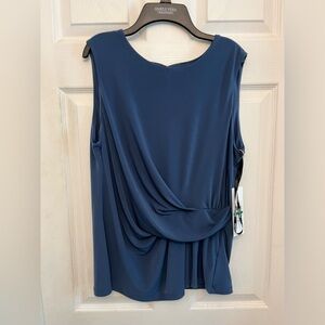 Calvin Klein Women's Blue Draped Top
